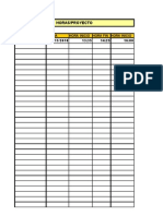 Horas/Proyecto: Proyecto Fecha Hora Inicio Hora Fin Hora Inicio