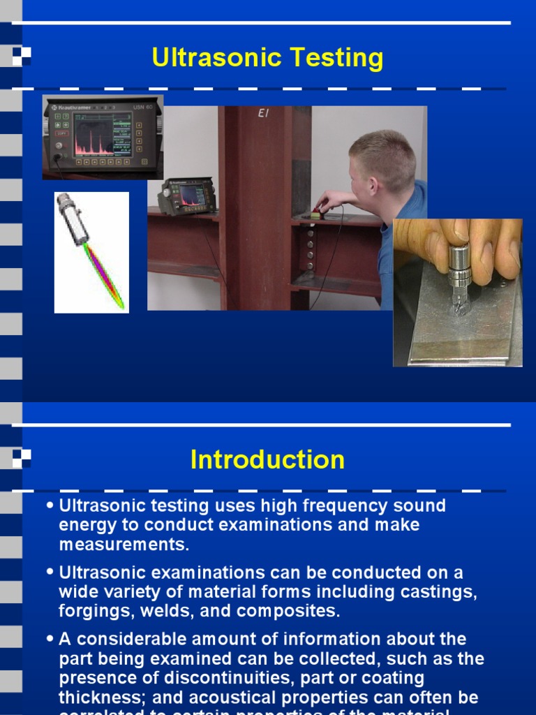 Ultrasonic Testing: Principles & Techniques | PDF | Ultrasound ...