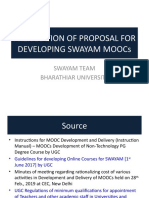 Proposal For Developing MOOCs