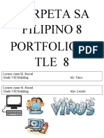 Karpeta Sa Filipino 8 Portfolio in Tle 8: Lyrieze Anne M. Bacsal Grade VIII Makiling Mr. Tuico
