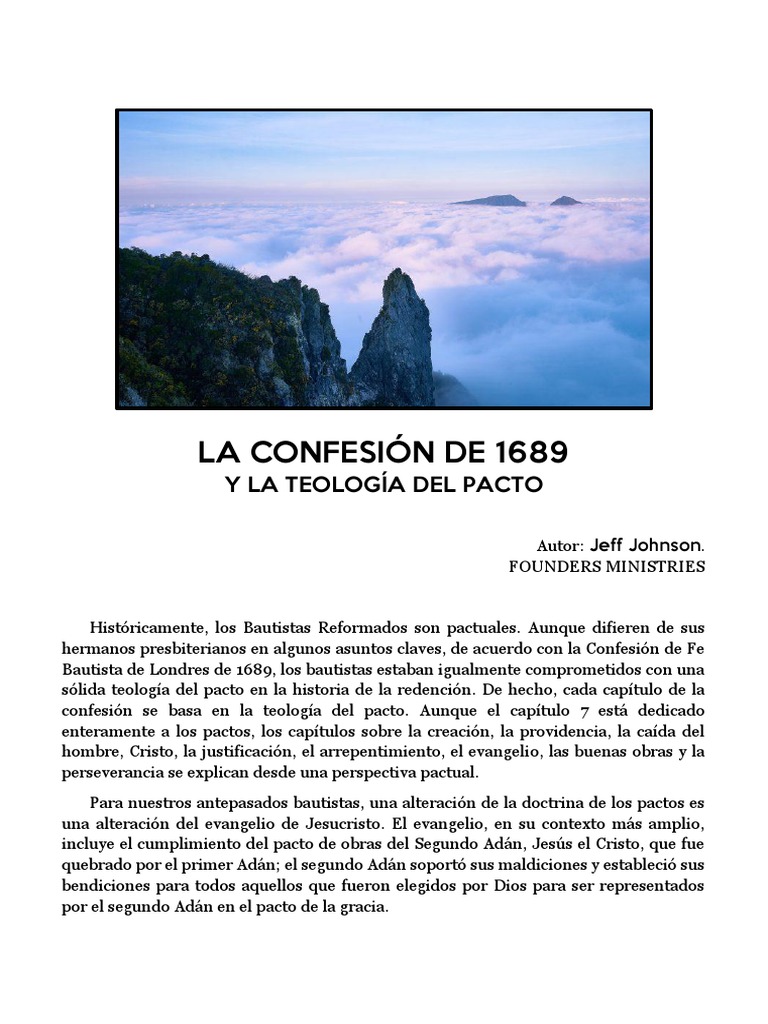 Teología del Pacto en la Confesión de 1689 | PDF | Gracia en el ...