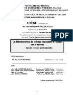 Les Dysfonctionnements de L'impôt Au Maroc - Cas Des Revenus Professuinnels