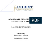 Aggregate Demand and Aggregate Supply Macro Economics: Harsh Gupta - 1820411 Kanika Bothra - 1820441