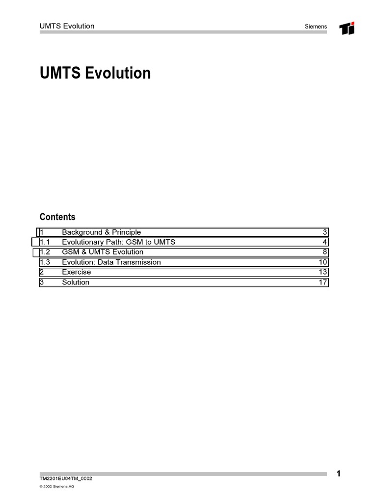 03 Tm2201eu04tm 0002 Umts Evolution | PDF | General Packet Radio ...