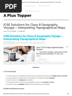 ICSE Solutions for Class 8 Geography Voyage - Interpreting Topographical Maps - A Plus Topper