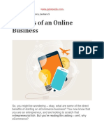 Lecture 5 Benefits of An Online Business