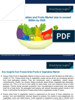 Freeze Dried Vegetables and Fruits Market Size To Exceed $60bn by 2025