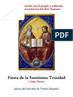 Fiesta de La Santísima Trinidad. Propio y Ordinario de La Santa Misa