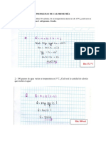 Problemas de Calorimetríay Temperatura PDF