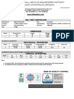 Mill Test Certificate: HM/QCD/Mech/F-04