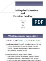 Javascript Regular Expressions and Exception Handling: Prof - N. Nalini Ap (SR) Scope Vit Vellore