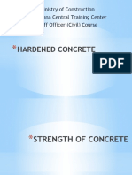 Hardened Concrete: Ministry of Construction Thuwunna Central Training Center Staff Officer (Civil) Course