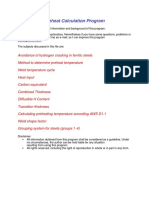 Preheat Calculation 1