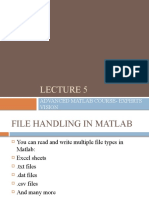 File Handling and Data Fitting in MATLAB
