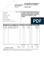 Solicitud de Factura Mercancia EN CONSIGNACION Nro. 1851031896 Fecha: 07.11.2019