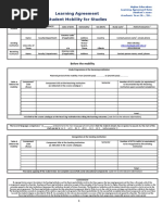 Learning Agreement Student Mobility For Studies