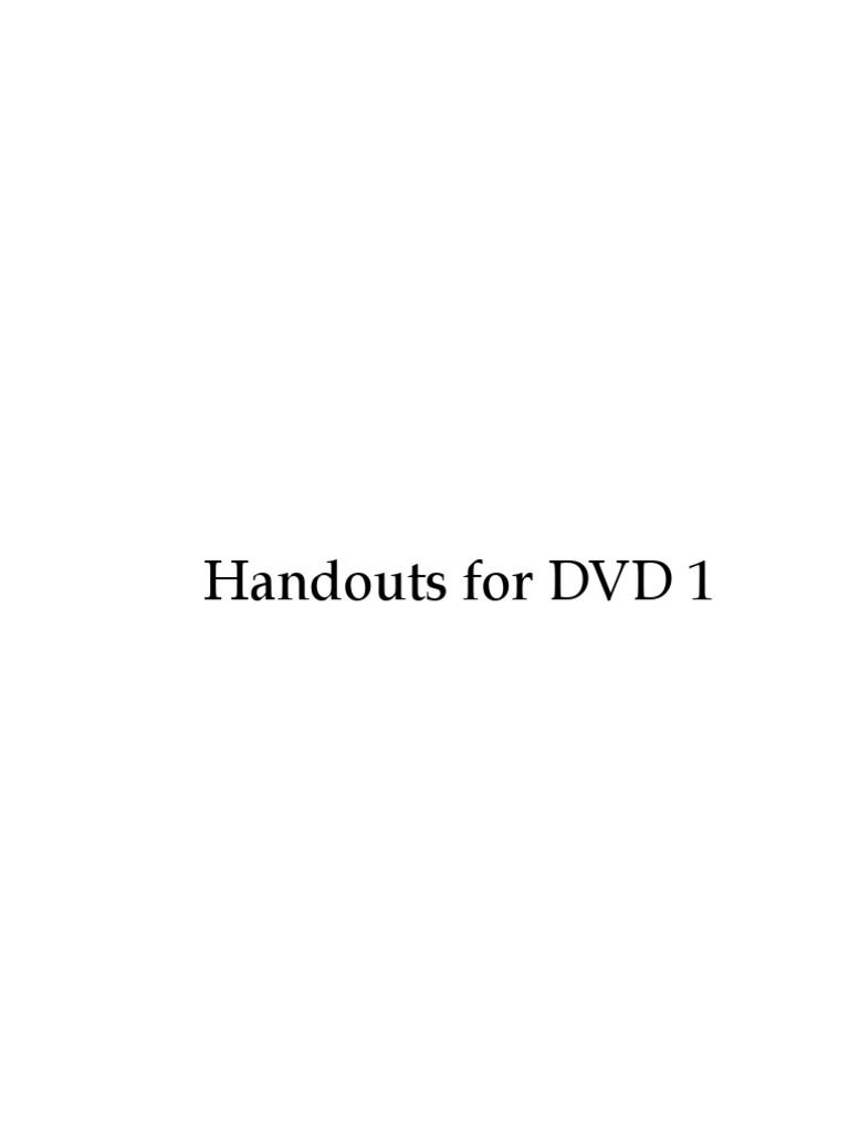 DVD 1 Handouts | PDF