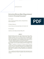 (Likens Et Al, 1981) Interactions Between Major Biogeochemical Cycles in Terrestrial Ecosytems PDF