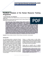 Feedback Analysis of The Human Resource Training Programme