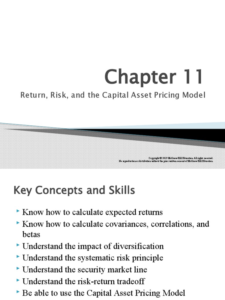 Return, Risk, and The Capital Asset Pricing Model | PDF | Capital Asset ...