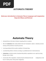 Automata Theory: Reference: Introduction To Automata Theory Languages and Computation Hopcraft, Ullman and Motwani