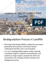 Models For Gas Generation From Landfills