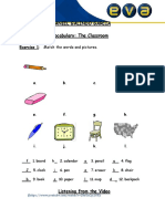 Daniel Galindo Garcia Vocabulary: The Classroom: Exercise 1: Match The Words and Pictures