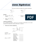 Expresiones Algebraicas para Quinto de Primaria