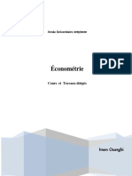 Économétrie - Cours Et Travaux Dirigés