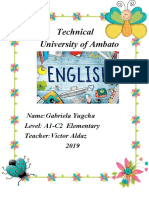 Technical University of Ambato student progress report
