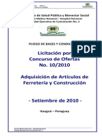 Pliego de Bases Articulos de Ferreteria y Construccion 1283517407527