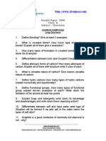 Sample Paper-2008 Class - X Subject - Chemistry: Carbon Compound Long Questions