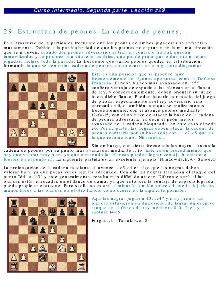 Ajedrez Intermedio | PDF | Aperturas de ajedrez | Juegos tradicionales