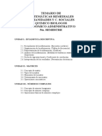 Temario de Matemáticas Remediales Humanidades 5to. Sem