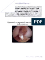 Reconstrucción Quirúrgica Del LCA de La Rodilla