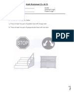 Math Worksheet Ch. 6B P3 - Identifying Parallel and Perpendicular Lines