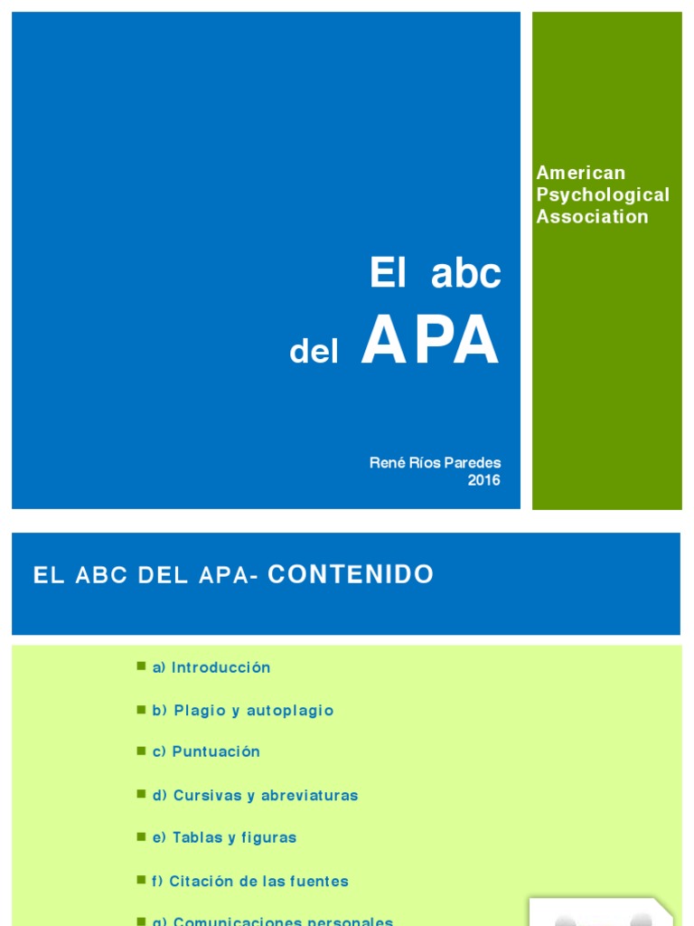 El Abc Del APA PDF | PDF | Soporte | Comillas
