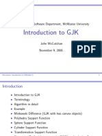 Introduction To GJK: Computing and Software Department, Mcmaster University