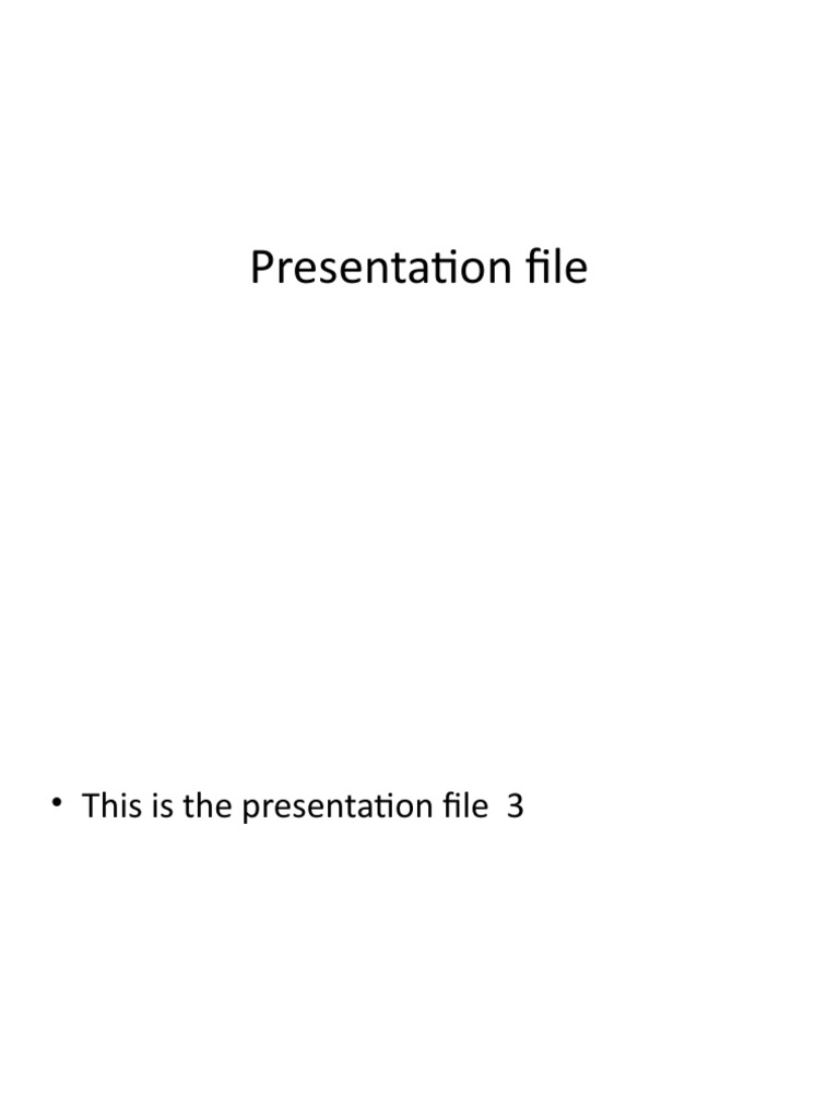 Presentation File Overview | PDF
