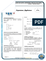 Algebra 2º Secundaria I Bim PDF