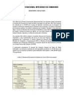 Documento de Trabajo: Cuadro 1: Resumen Del Inventario de Emisiones de Gases de Efecto Invernadero