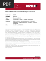 Stroke Mimics: Clinical and Radiological Evaluation: Poster No.: Congress: Type: Authors: Keywords