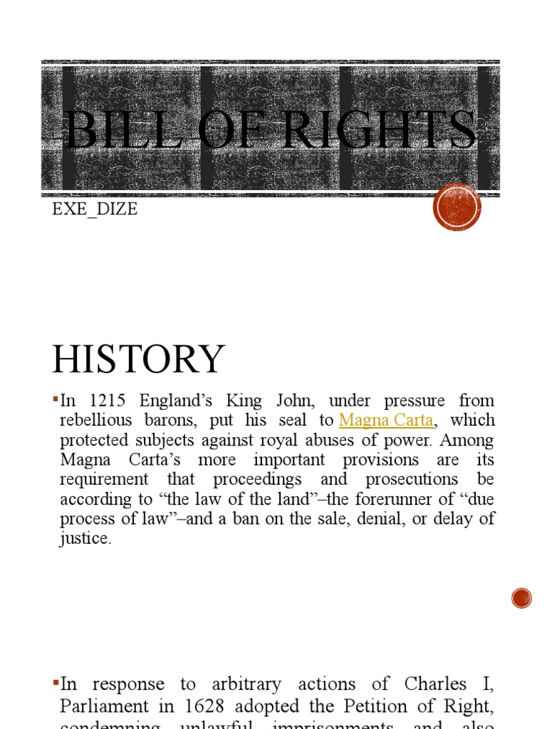 Bill of Rights PDF Search And Seizure Due Process