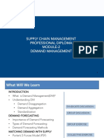 Supply Chain Management Professional Diploma Module-2 Demand Management
