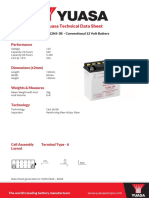 Yuasa Technical Data Sheet: Performance