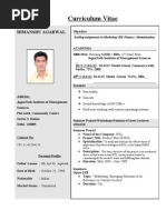 Resume Format BBA BCA