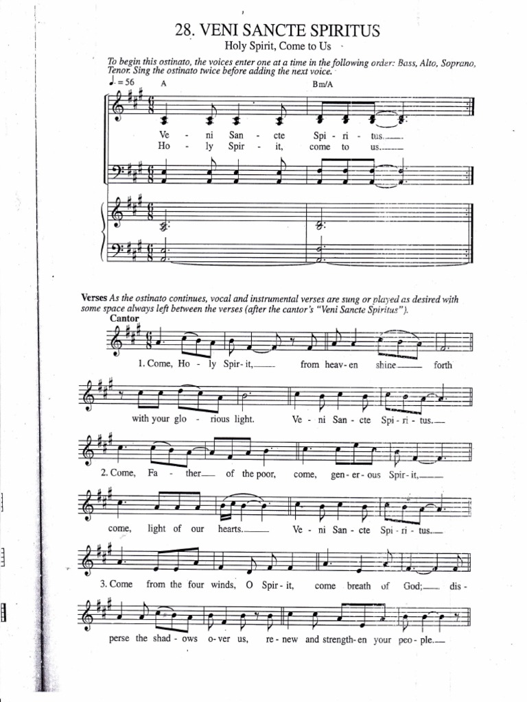 Veni Sancte Spiritus Sheet Music | PDF