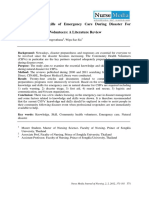 Knowledge and Skills of Emergency Care During Disaster For Community Health Volunteers: A Literature Review