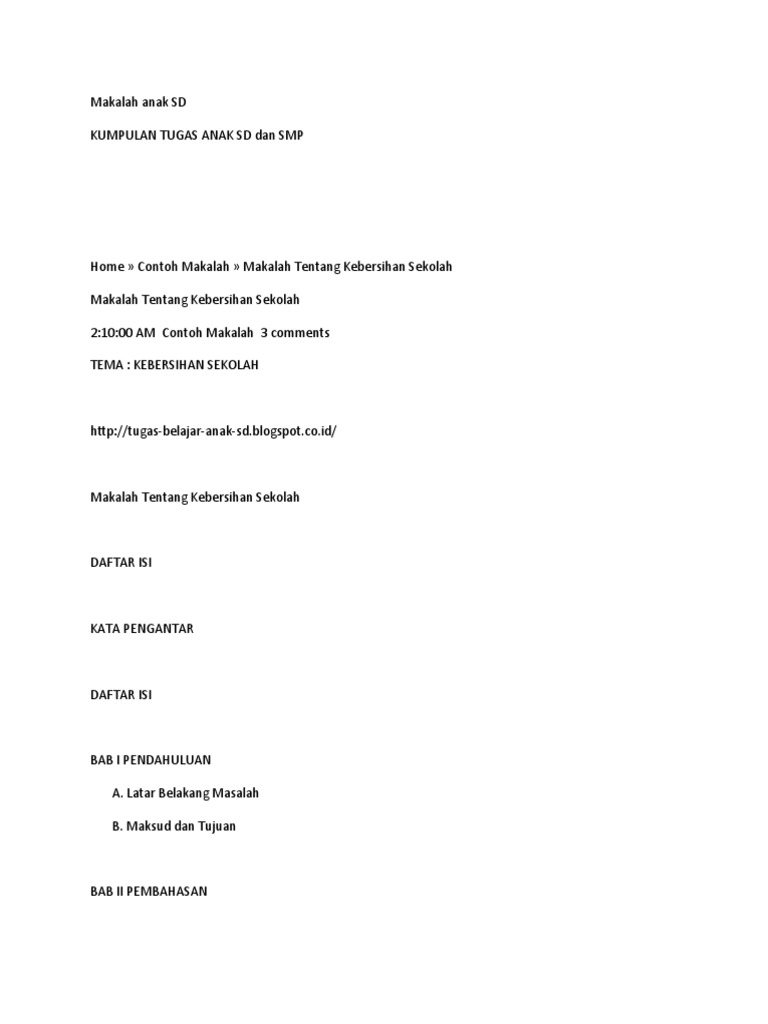 Makalah Anak Sd