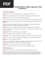 Chapter 22. The United Nations (Major Agencies-Their Functions)